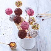 Moule Silicone à Pop Cake 20 Cavités Rose + Bâtons